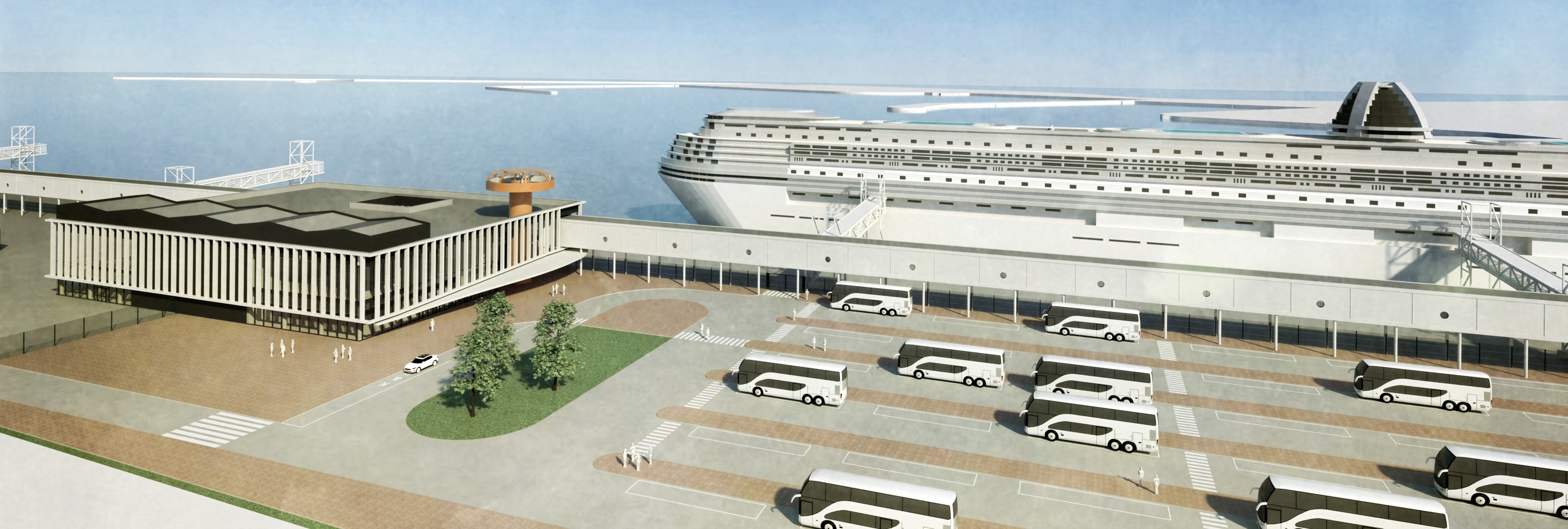 Nouveau terminal et courant de quai pour les navires de croisière à Zeebrugge