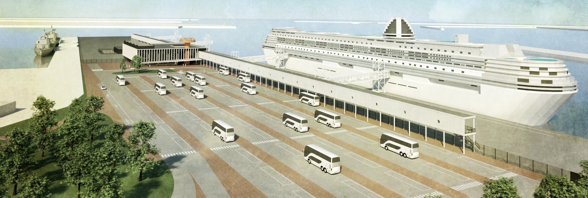 Nouveau terminal et courant de quai pour les navires de croisière à Zeebrugge